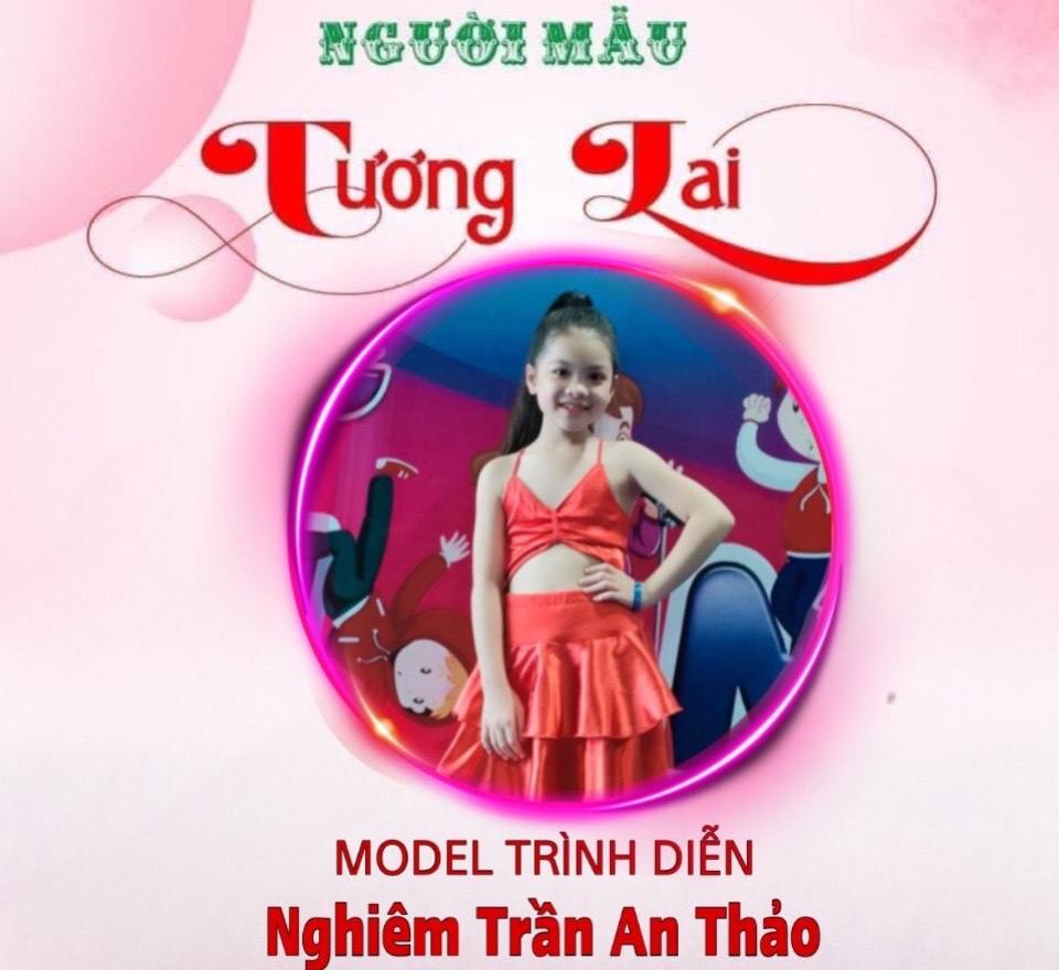 Siêu mẫu nhí Nghiêm Trần An Thảo tham gia chương trình truyền hình Người Mẫu Tương Lai