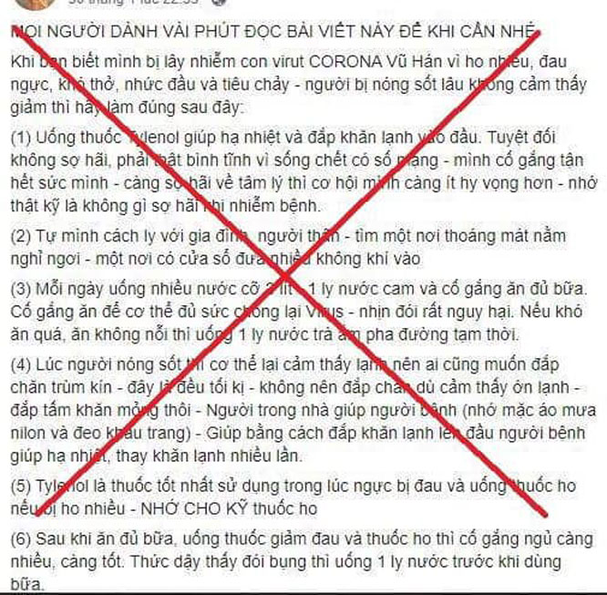 Chủ tài khoản Facebook tại Hà Nội bị phạt 12,5 triệu đồng vì bịa cách chữa trị Covid-19 trên mạng!!
