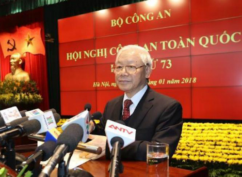Tổng bí thư dự hội nghị công an toàn quốc